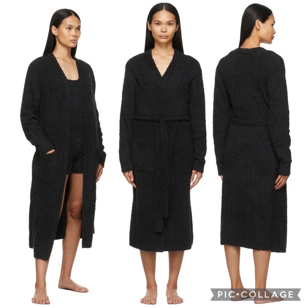 SKIMS Black Knit Cozy Robe Size XS / Small